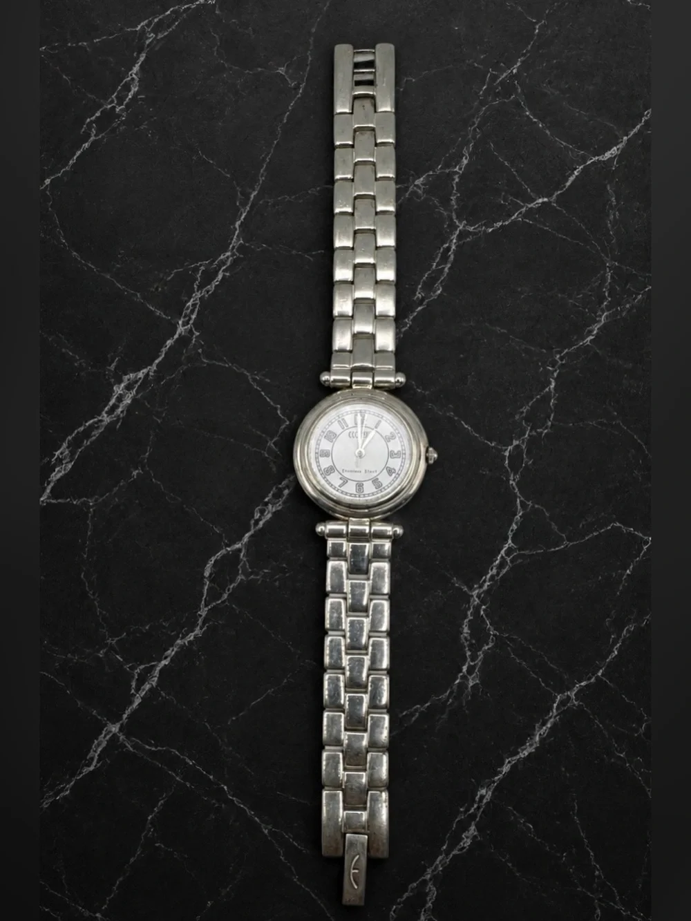 Ecclissi Designer Solid Sterling Silver And Stainless Steel Womens Watch 6.75